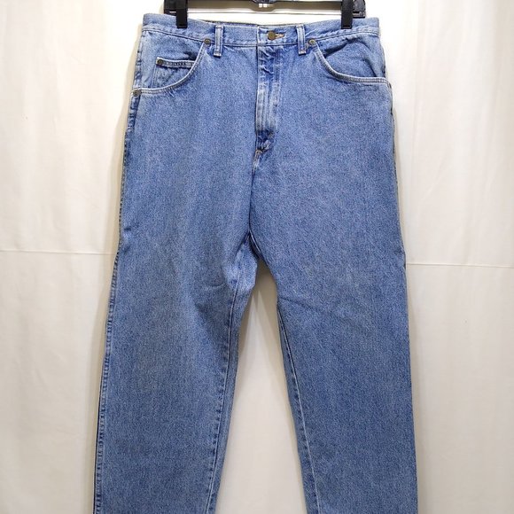 Wrangler Jeans Relaxed Fit Men Heavy Duty Classic Faded EUC Vintage A029-036 USA - Picture 1 of 6